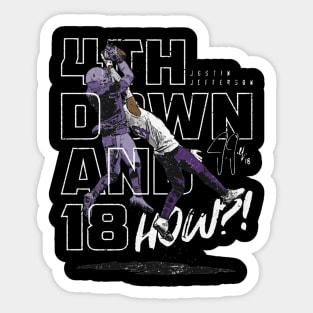 Justin Jefferson Minnesota 4th & 18 Sticker